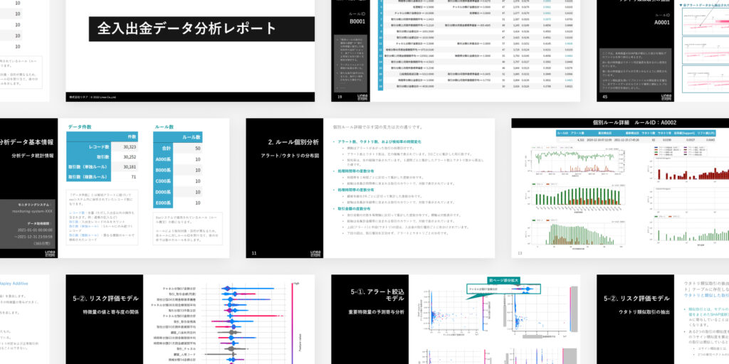 スポット分析サービスのレポートイメージ。